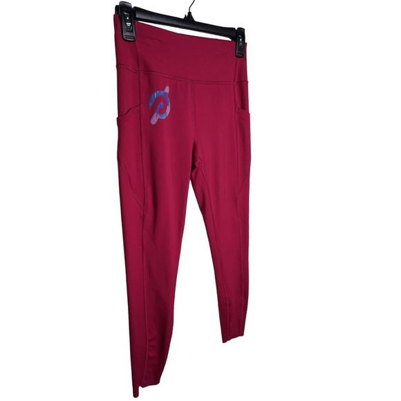 PELOTON Women's Cadence Sz Medium Leggings Pink High Waist - Picture 3 of 5